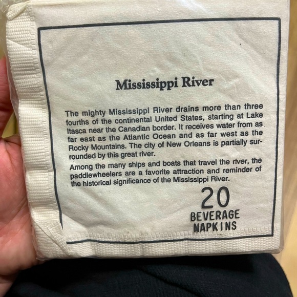 Mississippi River Dinner Napkins, Vintage and extremely rare - Picture 2 of 2